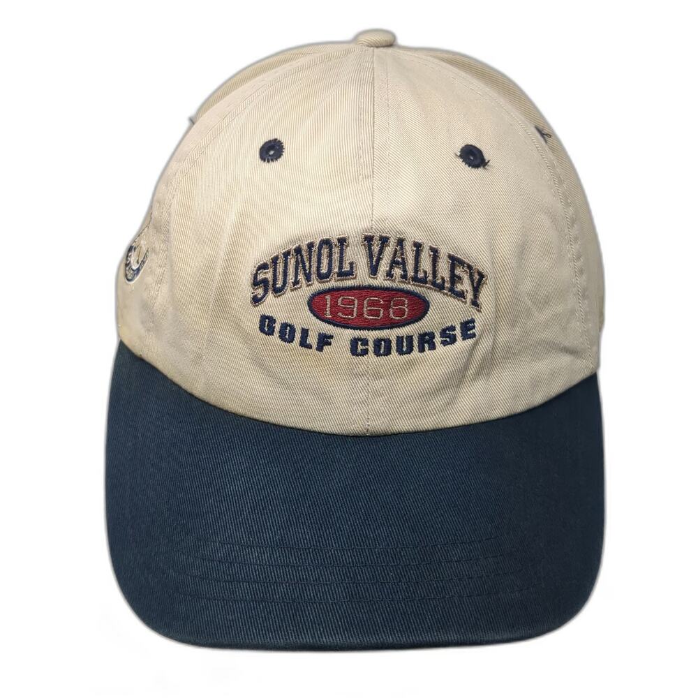 Ahead Baseball Cap Beige Blue One Size PGA Logo Sunol Valley Golf Course Hat